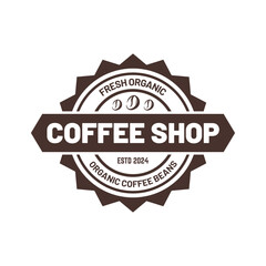 Coffee beans or coffee shop logo vector design template