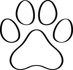 Paw print icon. Animal symbol vector image