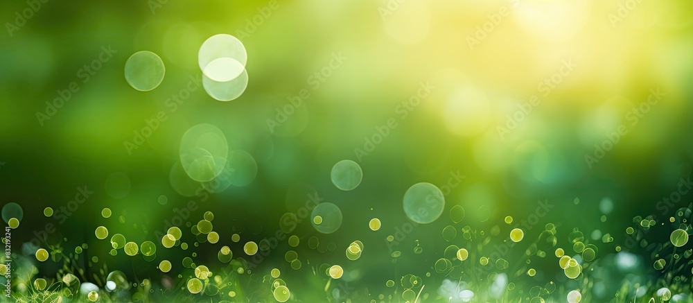Aufkleber abstract circular green bokeh background. creative banner. copyspace image