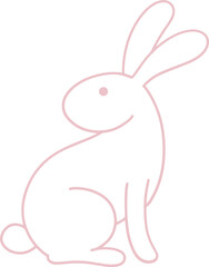 Cute bunny illustration icon