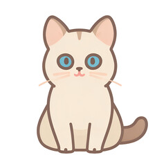 Cat transparent, cute cat, simple icon, can be used conveniently and easily.