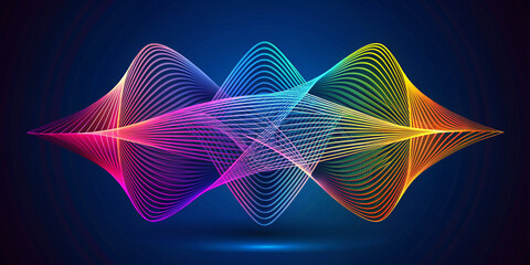 Lines forming an abstract shape - stock illustration
