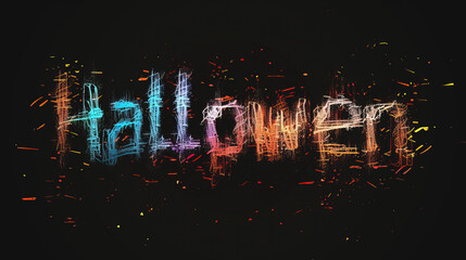 Vibrant Halloween Typography - A Festive Mood Explosion.