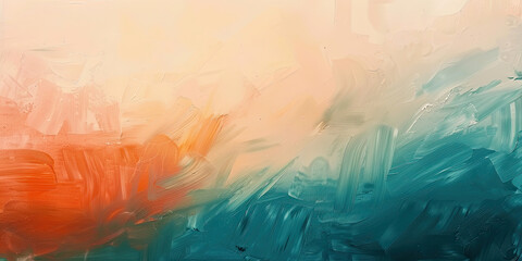 Fototapeta premium Oil paint strokes on wide canvas textured background decorating art painting illustration, generated ai 