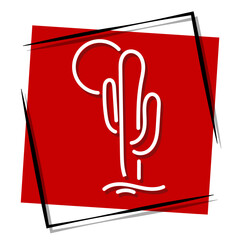 cactus icon isolated on white background, vector illustration.