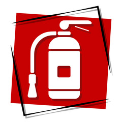 fire extinguisher icon isolated on white background, vector illustration.