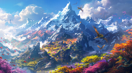 The Four Seasons of the Enchanted Mountain: A Year of Nature's Splendor