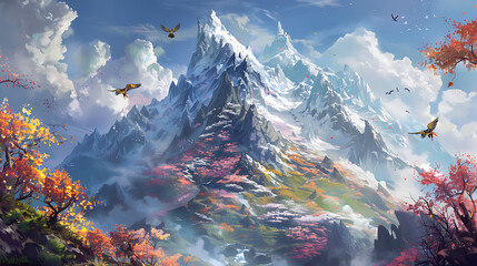 The Four Seasons of the Enchanted Mountain: A Year of Nature's Splendor