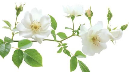 White flowers rose plant