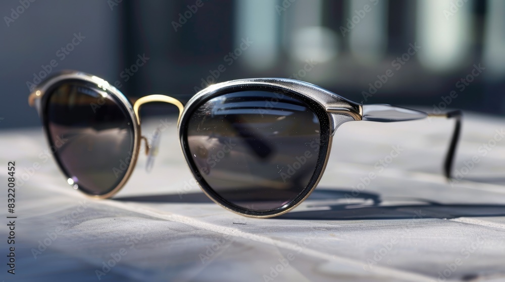 Canvas Prints sunglasses with a dark tint and a metallic frame