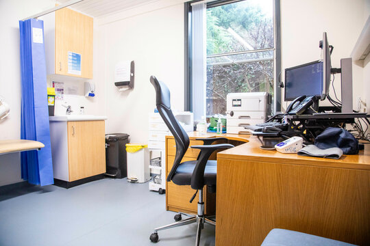 Medical office with desk, chair and equipment