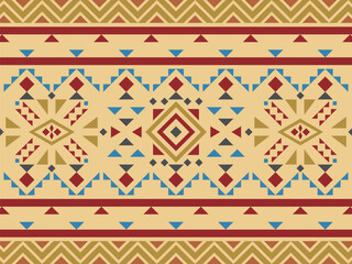 ネイティブ柄の壁紙絨毯イラスト