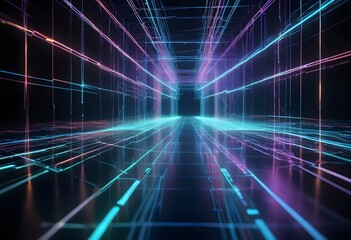 Abstract Digital Network Background, the concept of electronic connections in a digital world.