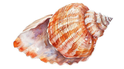 Watercolor seashell 