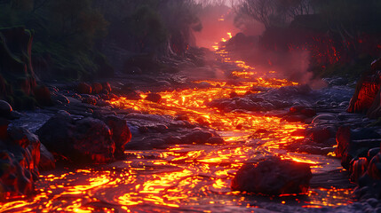 The Fiery River of Eternal Flame: A Journey Through the Molten Valleys