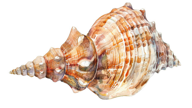 Watercolor seashell 