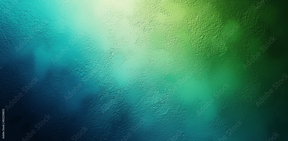 Wall mural Teal and Blue Gradient Background with Soft Textured Glow and Grainy Effect for Design Use