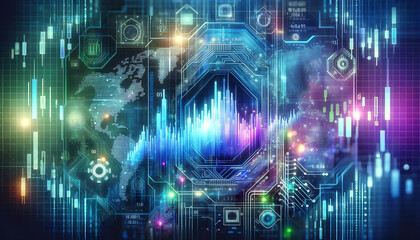 Fototapeta premium Futuristic Artificial Intelligence Background with Neural Networks and Digital Brain Patterns