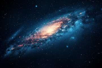 Fototapeta premium Spiral galaxy in deep space