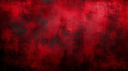 Fototapeta premium Vintage Red Grunge Texture Background for Festive and Horror Themes with Elegant Old Paper Effect