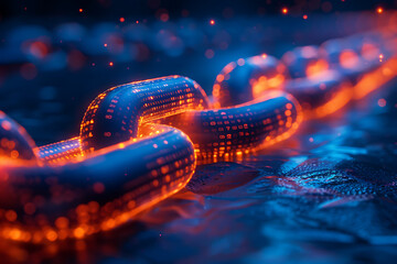 Sophisticated Blockchain Banner - White & Light Grey Minimalist Design Ideal for Business