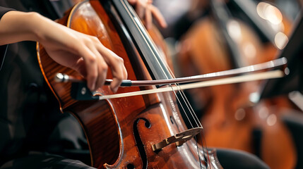 Fototapeta premium Stringe musical instruments The sweetness of the sound from vibration and friction