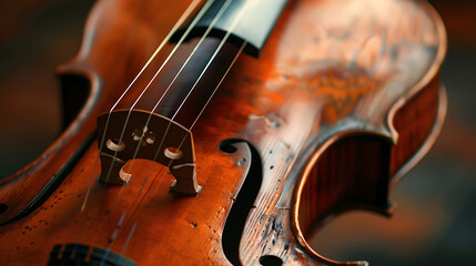 Fototapeta premium Stringe musical instruments The sweetness of the sound from vibration and friction