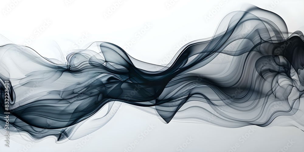 Poster flowing forms in muted colors: a minimalist abstract background sparks viewer's imagination. concept
