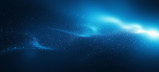 Naklejka premium Blue Abstract Background with Light Ray Night Sky Gradient Wallpaper Design