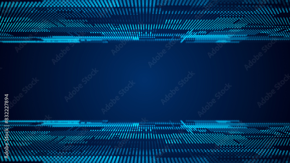 Poster abstract technological background. digital information. the concept of big data. 3d rendering.