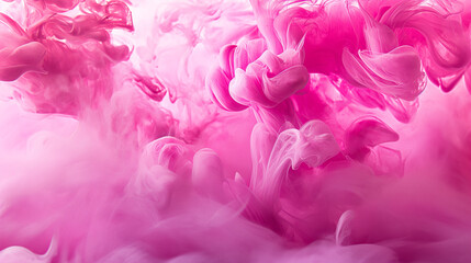Abstract vivid background. Photo of Ink in water. Colorful smoke. Pink smooth paint stains. Backdrop with space for text. Eye-catching background for social media and printing design. 