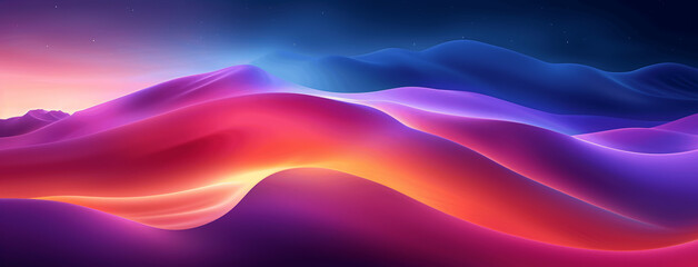 Fototapeta premium Vibrant Colorful Abstract Wave Design in Modern Style