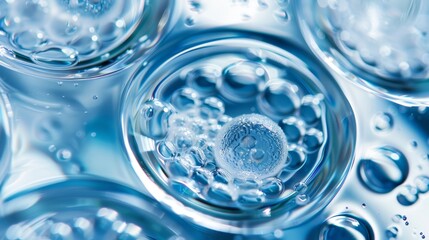 Crystal Clear Water Bubbles Macro Photography