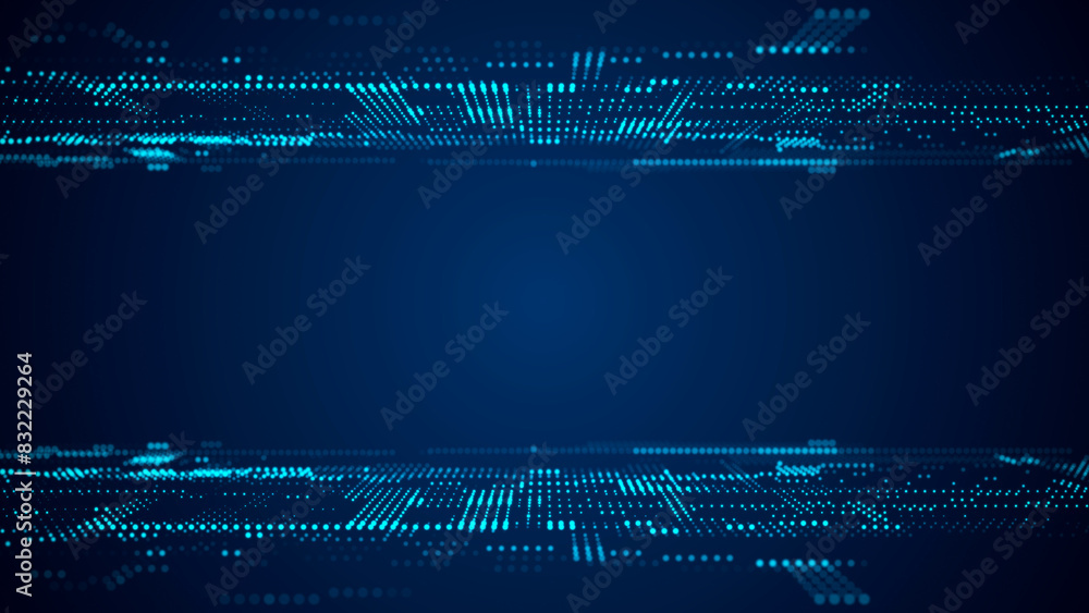 Poster abstract technological background. digital information. the concept of big data. 3d rendering.