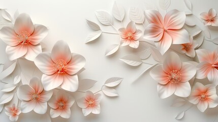 Elegant watercolor flower illustration with white and pink petals, perfect for wedding invitations and spring-themed designs.