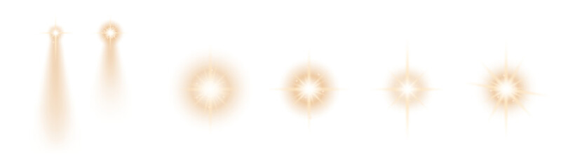 Star light, isolated over transparent illustration. Christmas star. Glowing effect