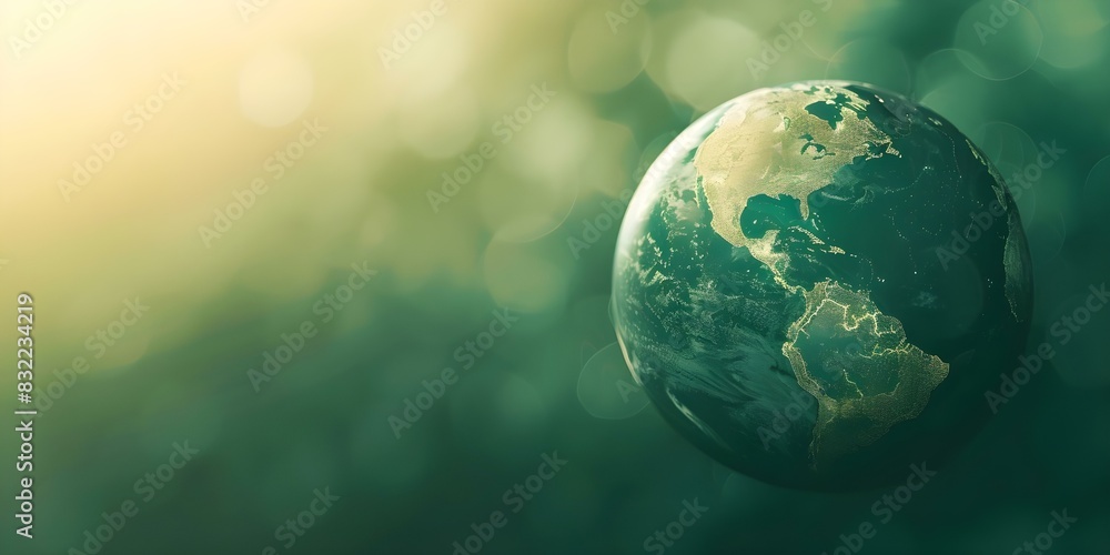 Poster interactive globe displaying global data streams for educational geospatial visualization. concept g