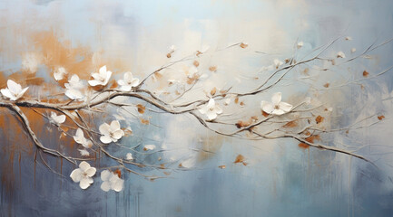 Abstract Floral Impressionism Artwork	

