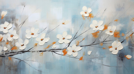 Abstract Floral Impressionism Artwork	
