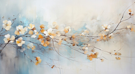Abstract Floral Impressionism Artwork	
