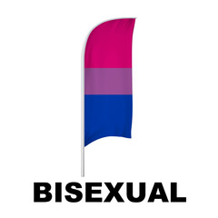 Bisexual Pride Curved Vertical Flag Vector - Symbol of Gender Diversity with its unique grayscale palette and vibrant green accent. Perfect for inclusivity campaigns and awareness events.