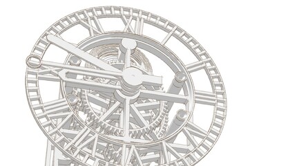  clock graphic symbol 3d illustration