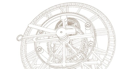  clock graphic symbol 3d illustration