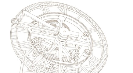  clock graphic symbol 3d illustration