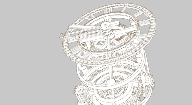  clock graphic symbol 3d illustration