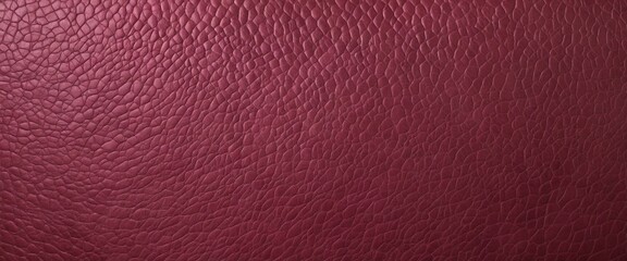 The image showcases a detailed close-up of a red leather texture, highlighting the patterns and durability