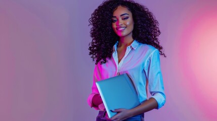 The woman with laptop