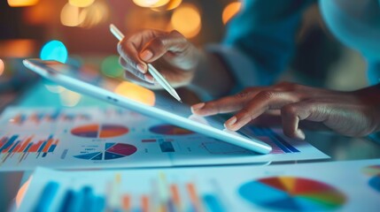 Obraz premium The Digital Tablet Analysis