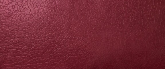 Fototapeta premium Rich burgundy leather material with a pronounced textured surface fills the image
