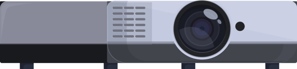 Vector illustration of a sleek, contemporary digital projector, ideal for presentations and home cinema